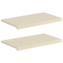 Vindueskarme 2 stk. Hvid 80 x 40 x 2 cm Massivt Eg Træ