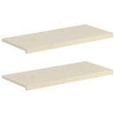 Vindueskarme 2 stk. Hvid 90 x 40 x 2 cm Massivt Eg Træ