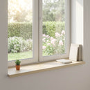 Vindueskarme 2 stk. Hvid 120 x 40 x 2 cm Massivt Eg Træ