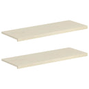 Vindueskarme 2 stk. Hvid 120 x 40 x 2 cm Massivt Eg Træ