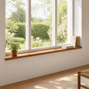 Vindueskarme 2 stk. Brun 110 x 15 x 2 cm Massivt Eg Træ