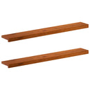 Vindueskarme 2 stk. Brun 110 x 20 x 2 cm Massivt Eg Træ