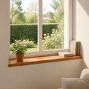 Vindueskarme 2 stk. Brun 80 x 25 x 2 cm Massivt Eg Træ