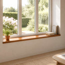 Vindueskarme 2 stk. Brun 120 x 25 x 2 cm Massivt Eg Træ