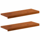 Vindueskarme 2 stk. Brun 80 x 30 x 2 cm Massivt Eg Træ