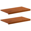 Vindueskarme 2 stk. Brun 70 x 30 x 2 cm Massivt Eg Træ