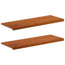 Vindueskarme 2 stk. Brun 110 x 40 x 2 cm Massivt Eg Træ