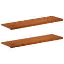 Vindueskarme 2 stk. Brun 160 x 40 x 2 cm Massivt Eg Træ