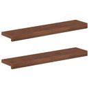 Vindueskarme 2 stk. Mørk Brun 70 x 15 x 2 cm Massivt Eg Træ