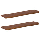 Vindueskarme 2 stk. Mørk Brun 110 x 25 x 2 cm Massivt Eg Træ