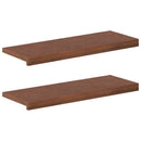 Vindueskarme 2 stk. Mørk Brun 70 x 30 x 2 cm Massivt Eg Træ
