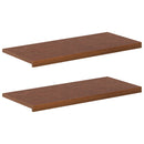 Vindueskarme 2 stk. Mørk Brun 100 x 40 x 2 cm Massivt Eg Træ