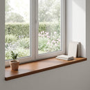 Vindueskarme 2 stk. Mørk Brun 140 x 40 x 2 cm Massivt Eg Træ