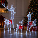 Julebelysning rensdyrfamilie med LED 700 LED'er Kold hvid