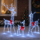 Julebelysning rensdyrfamilie med LED 700 LED'er Kold hvid