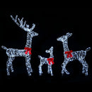 Julebelysning rensdyrfamilie med LED 700 LED'er Kold hvid