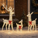 Julebelysning rensdyrfamilie med LED 300 LED'er Varm hvid