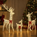 Julebelysning rensdyrfamilie med LED 300 LED'er Varm hvid