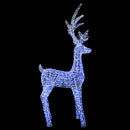 LED-rensdyr til julebelysning 1000 LED'er Blå 122 x 56 x 270 cm