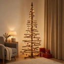 Træ juletræ KOTKA 240 cm Massivt fyrretræ Mørkebrun Finish