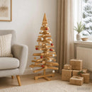Træ juletræ KOTKA 90 cm Massivt fyrretræ Brun Finish