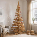Træ juletræ KOTKA 210 cm Massivt fyrretræ Brun Finish
