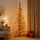 Træ juletræ KOTKA 210 cm Massivt fyrretræ Brun Finish