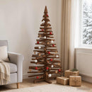 Træ juletræ KOTKA 150 cm Massivt fyrretræ Mørkebrun Finish