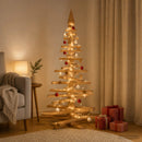 Træ juletræ KOTKA 150 cm Massivt fyrretræ Brun Finish