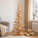 Træ juletræ KOTKA 150 cm Massivt fyrretræ Brun Finish