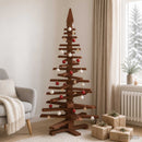 Træ juletræ KOTKA 150 cm Massivt fyrretræ Mørkebrun Finish