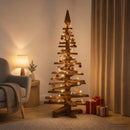 Træ juletræ KOTKA 150 cm Massivt fyrretræ Mørkebrun Finish