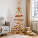 Træ juletræ KOTKA 150 cm Massivt fyrretræ Brun Finish