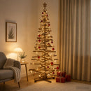 Træ juletræ KOTKA 210 cm Massivt fyrretræ Mørkebrun Finish
