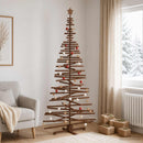 Træ juletræ KOTKA 240 cm Massivt fyrretræ Mørkebrun Finish
