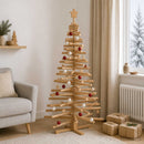 Træ juletræ KOTKA 150 cm Massivt fyrretræ Brun Finish