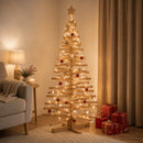 Træ juletræ KOTKA 150 cm Massivt fyrretræ Brun Finish