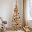 Træ juletræ KOTKA 240 cm Massivt fyrretræ Brun Finish
