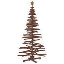 Træ juletræ KOTKA 180 cm Massivt fyrretræ Mørkebrun Finish