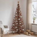 Træ juletræ KOTKA 210 cm Massivt fyrretræ Mørkebrun Finish