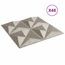 Vægpaneler 48 stk. 50 x 50 cm Origami beton XPS Skum