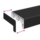 Vindueskarm Sort med træstruktur 160 x 15 x 4,5 cm PVC