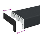 Vindueskarm Antracit med træstruktur 160 x 15 x 4,5 cm PVC