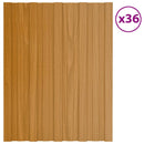 Tagpanel 36 pcs Naturfarvet 60 x 45 cm Galvaniseret stål