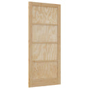 Indvendig Dør 93 x 211 cm Krydsfinér Naturfarvet