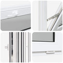 Kældervindue RISOR 100 x 40 cm PVC og klart, almindeligt glas