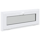 Kældervindue RISOR 100 x 40 cm PVC og klart, almindeligt glas