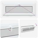 Kældervindue RISOR 100 x 40 cm PVC og klart, almindeligt glas