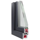Kældervindue RISOR 80 x 40 cm PVC og klart, almindeligt glas