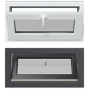 Kældervindue RISOR 80 x 40 cm PVC og klart, almindeligt glas